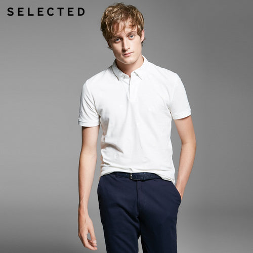 Selected  Men's Double Tapered Knitted Polo Shirt T - Shirt SH | 416206003