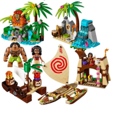 515Pcs Vaiana Moanas Ocean Voyage Restore The Heart Of Te Fiti Set Building Blocks Maui Toys Compatible with   Friends