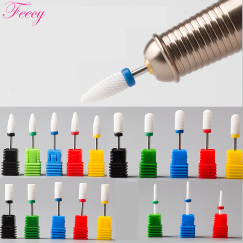 Milling Cutter For Manicure Ceramic Mill Manicure Machine Set Cutter For Pedicure Electric Nail Files Nail Drill Bit Feecy