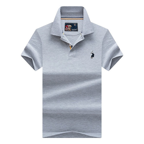 New Casual PoloShirts Men 3D Embroidery Summer Short Sleeve For Man Slim Fit Cotton Solid Color Camisa Polos hombre Masculina